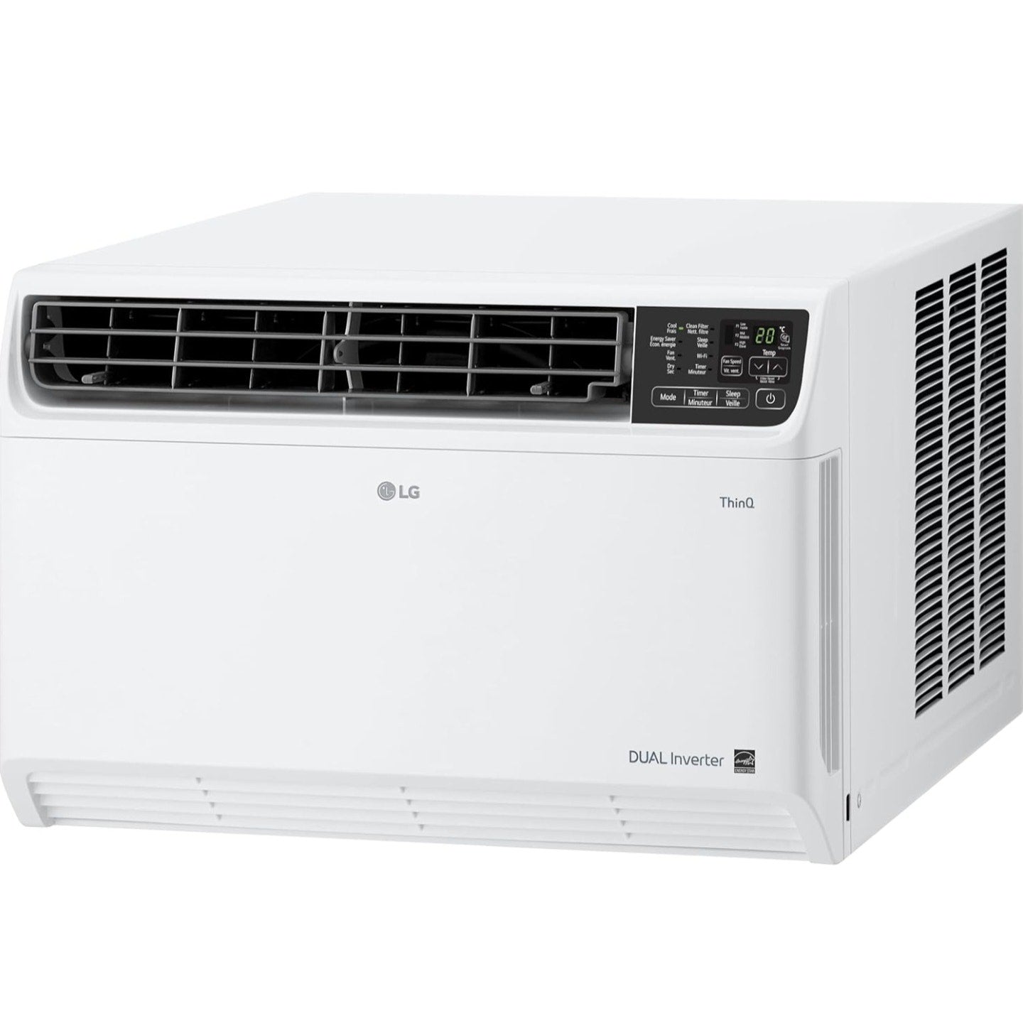 LG 14,000 BTU DUAL Inverter Smart Window Air Conditioner, 115V, Cools 700 Sq. Ft. for Bedroom,
