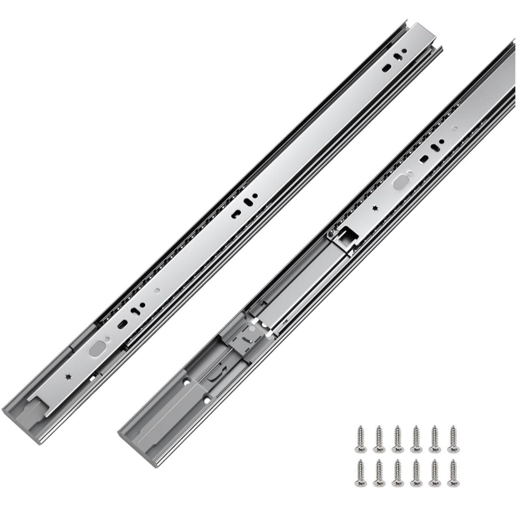 LONTAN 20 Pairs 22 Inch Soft Close Drawer Slides Heavy Duty Dresser Drawer Glides Metal Ball