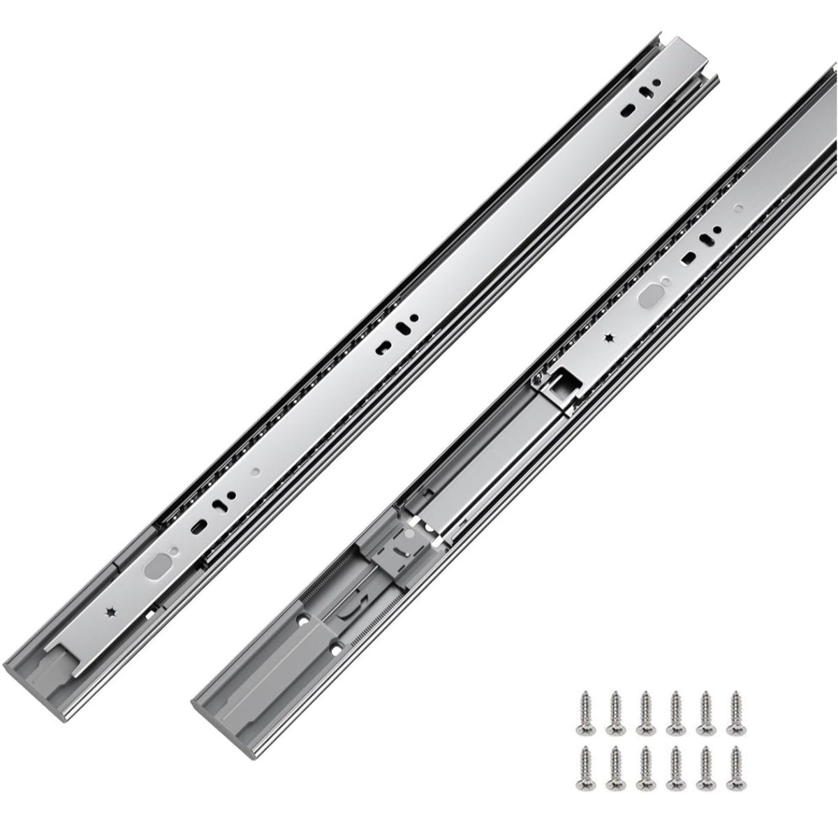 LONTAN 20 Pairs 22 Inch Soft Close Drawer Slides Heavy Duty Dresser Drawer Glides Metal Ball
