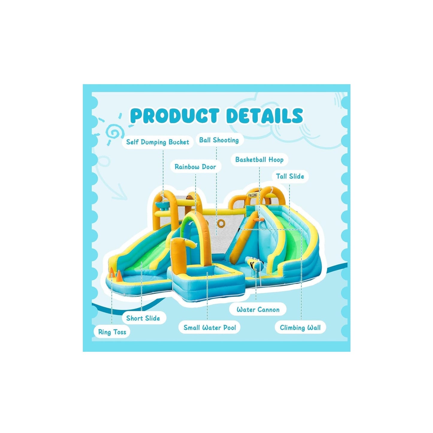 $350 OBO Inflamable water slide, Bounce House with 2 slide for kids