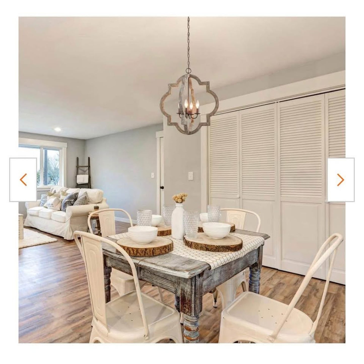 Modern Farmhouse Cage Chandelier Bronze 4-Light Island Candlestick Chandelier Rust Proof Weathered W