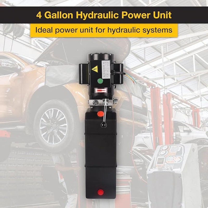 Doppy Hydraulic Pump 16 Quart, 4 Gallon, Power Unit 220V 2HP 3450 RPM Single Phase Electric.