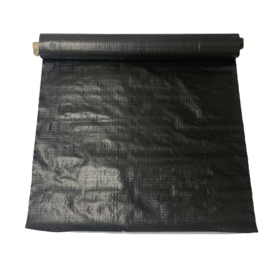 Mutual WF200 Polyethylene Woven Geotextile Fabric, 300' Length x 6' Width, Black