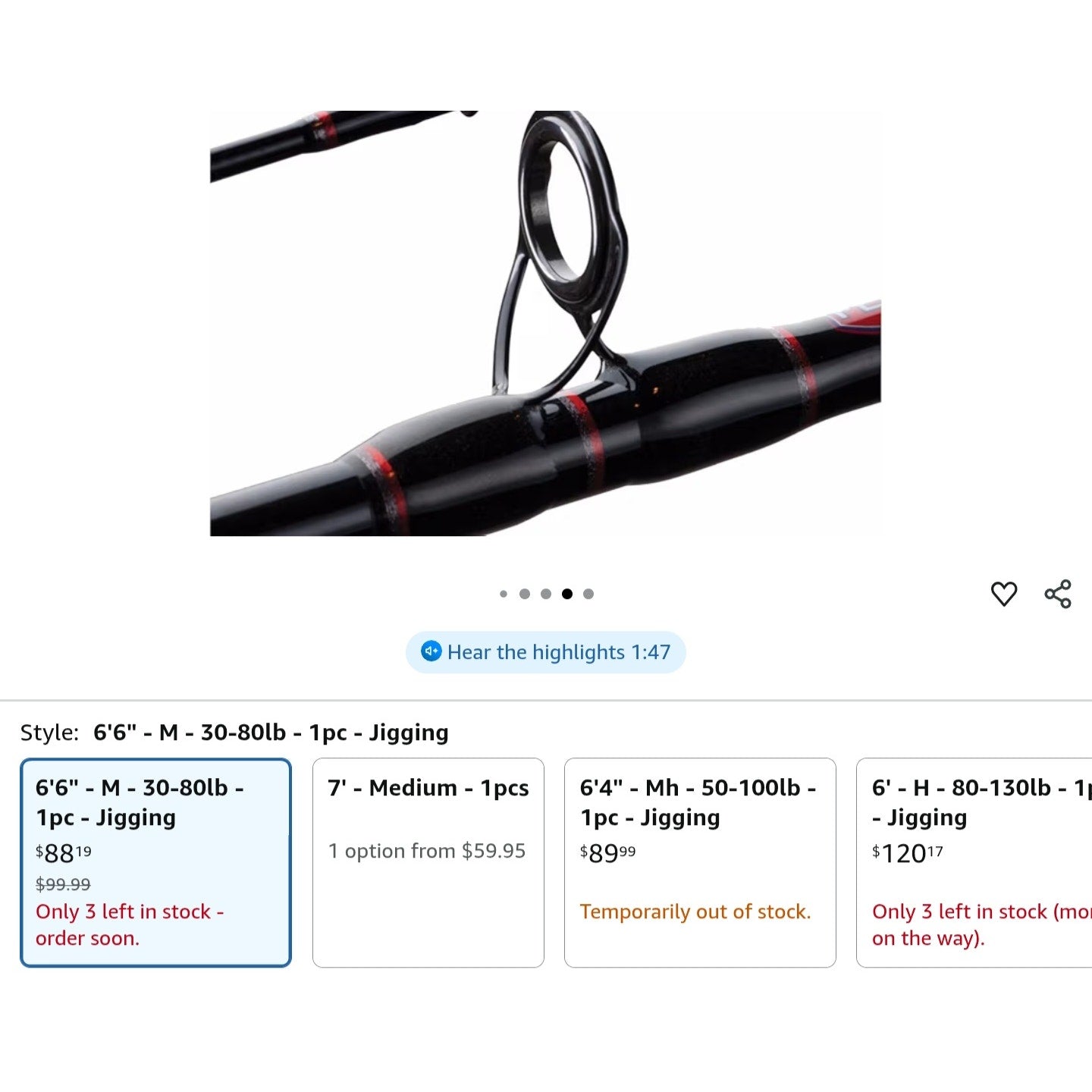 Penn Rampage Boat Spinning Fishing Rod