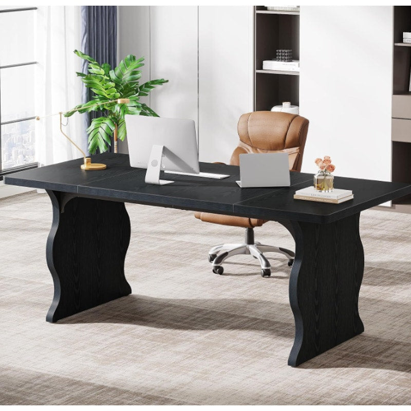 Tribesigns 63" Large Desk for Home Office, Spacious Executive Computer Desk with Ample Leg Room
