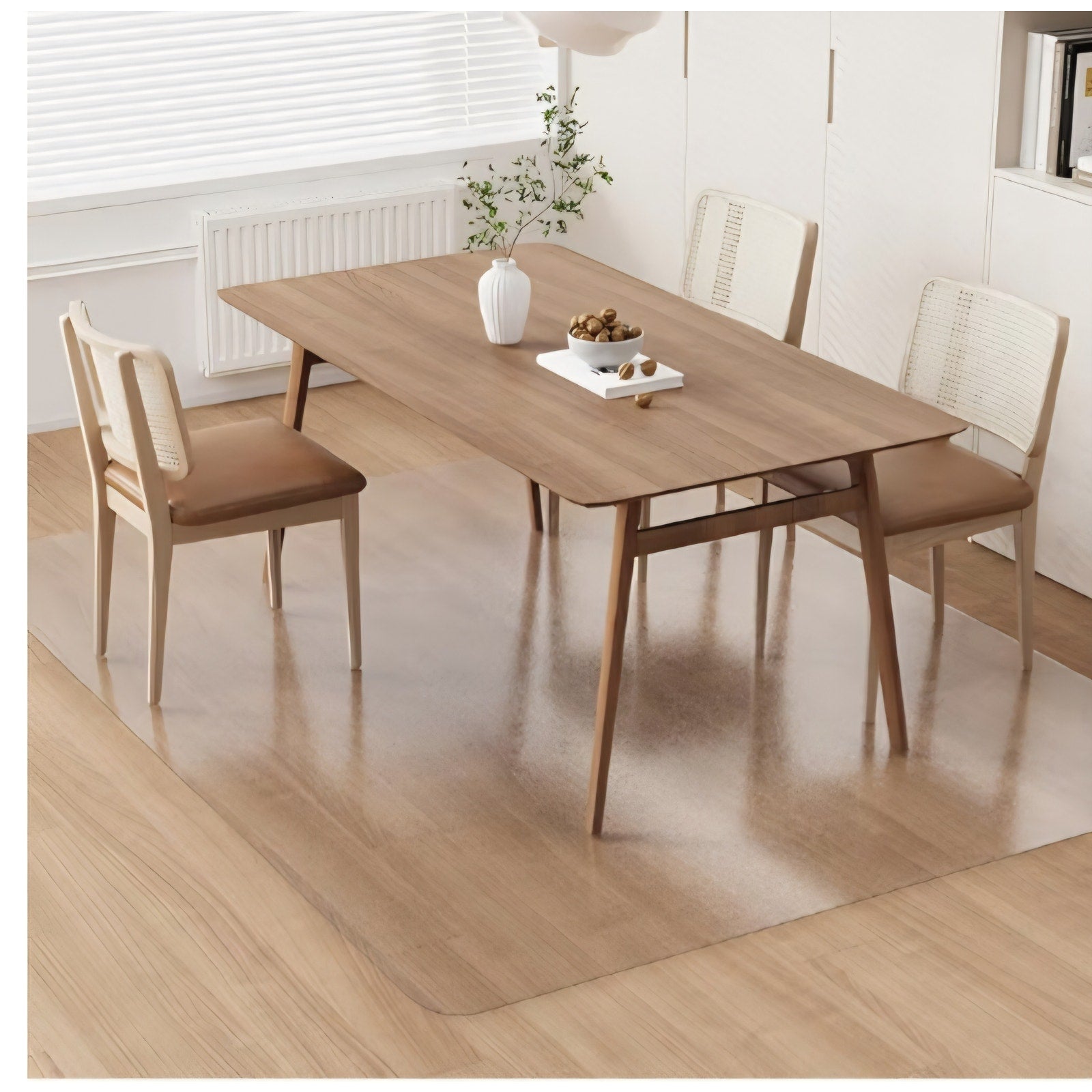 Clear Plastic Area Mat for Under Dining Table, 8'×10' Large No Slip Waterproof Vinyl
