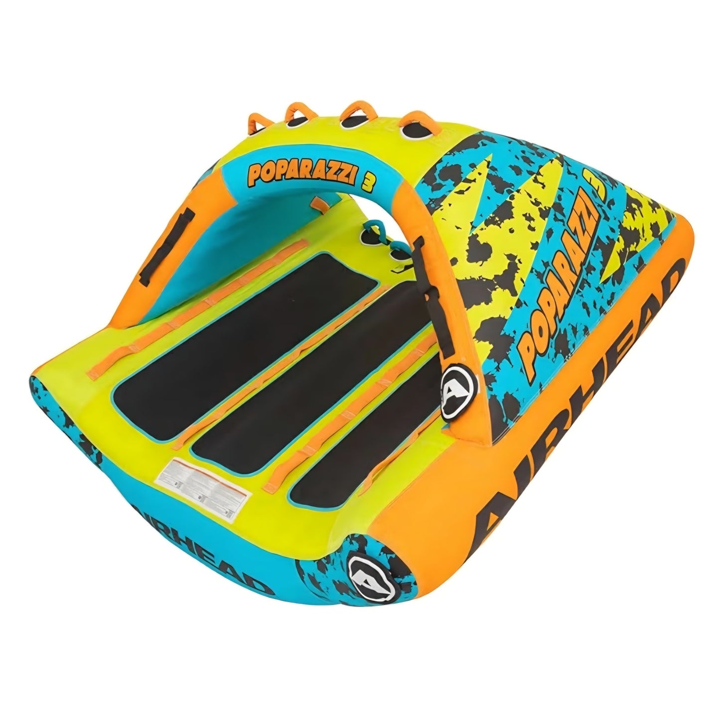 Airhead Poparazzi Towable Tube for Boating, 1-3 Rider Inflatable Boat Tube for Water Tubing