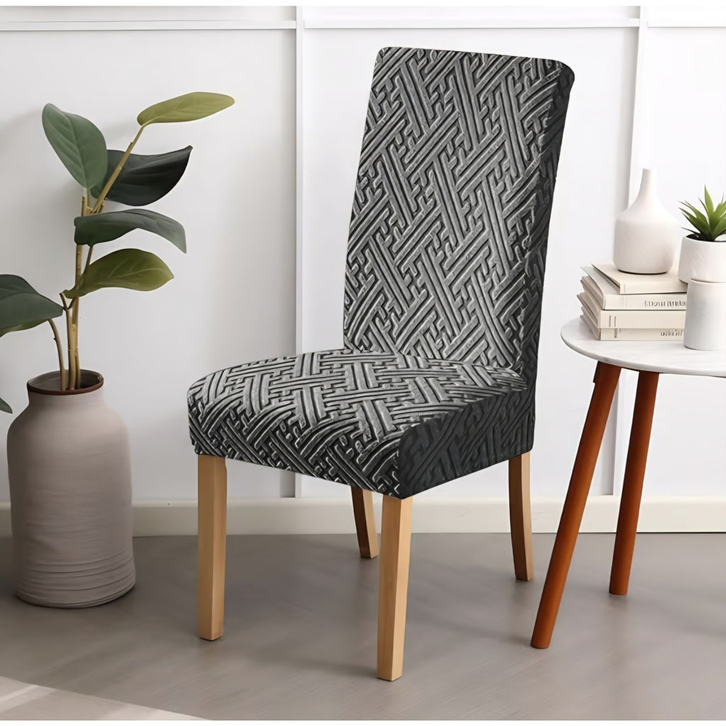 Chair Covers, Stretch Jacquard Dining Room Chair Covers Set of 6,