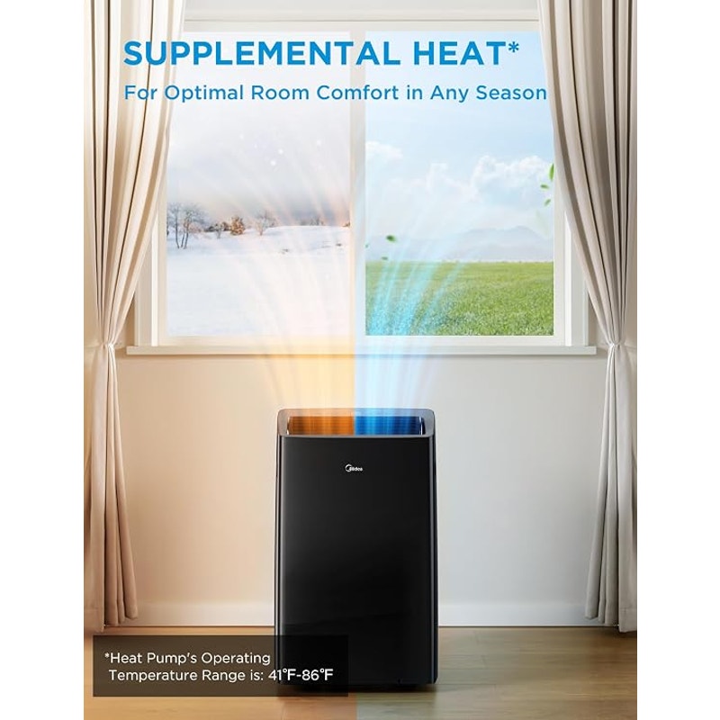 Midea Duo 14,000 BTU (12,000 BTU SACC) High Efficiency Inverter Ultra Quiet Portable Air Conditioner