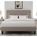 Novilla Queen Bed Frame with Headboard, Bed Frame Queen Size with Wood Slats Support