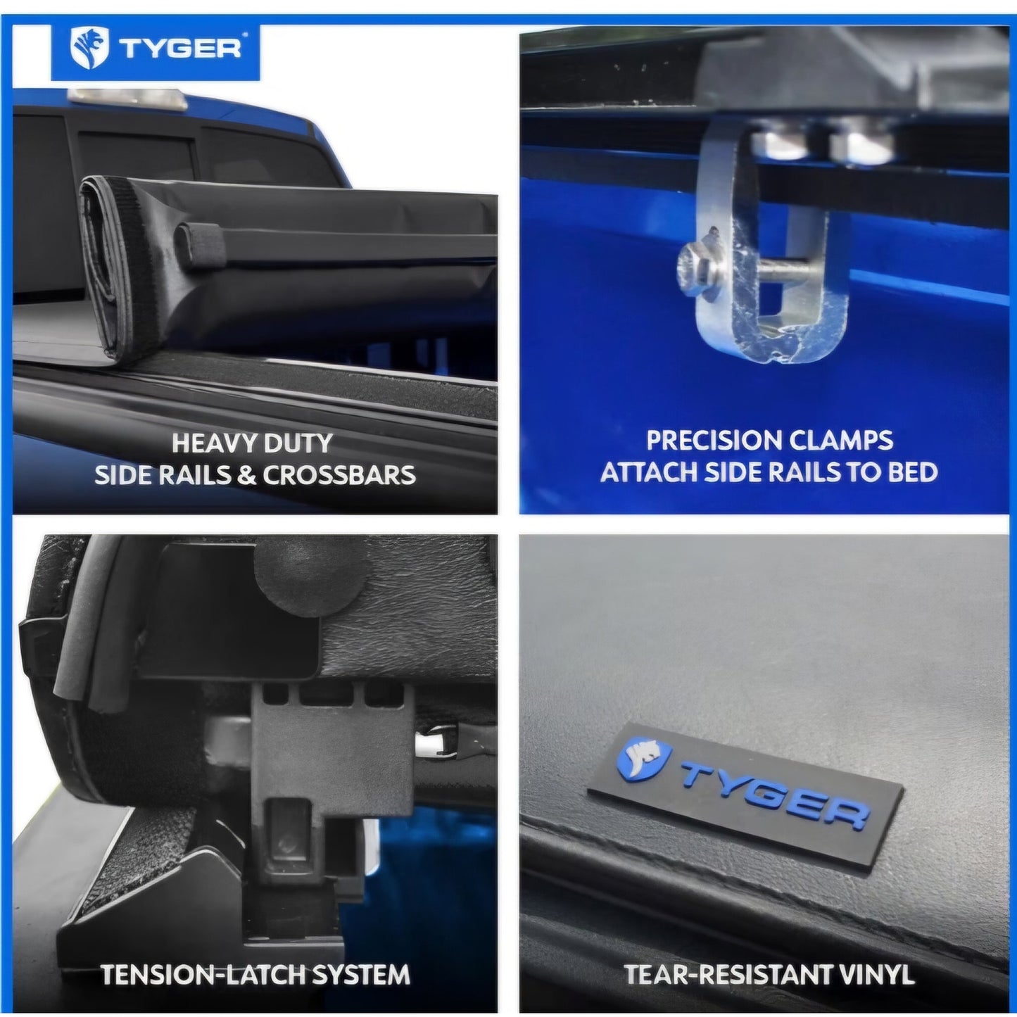 Tyger Auto T1 Soft Roll-up Truck Bed Tonneau Cover Compatible 2022-2026 Toyota Tundra | 5.5' (67")