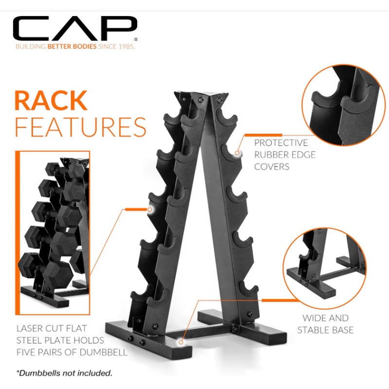CAP A-Frame Dumbbell Weight Rack holds 5-25lb