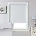 Joydeco No Drill Blackout Shades, Free-Stop Cordless Roller Shades,  (White, 23" W x 75" H).