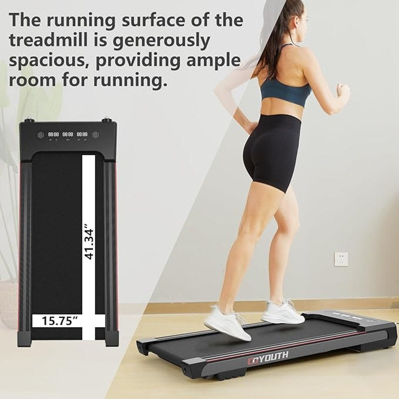 GOYOUTH 2 in 1 Electric Treadmill Motorized Exercise Machine with Wireless Speaker, LED Display