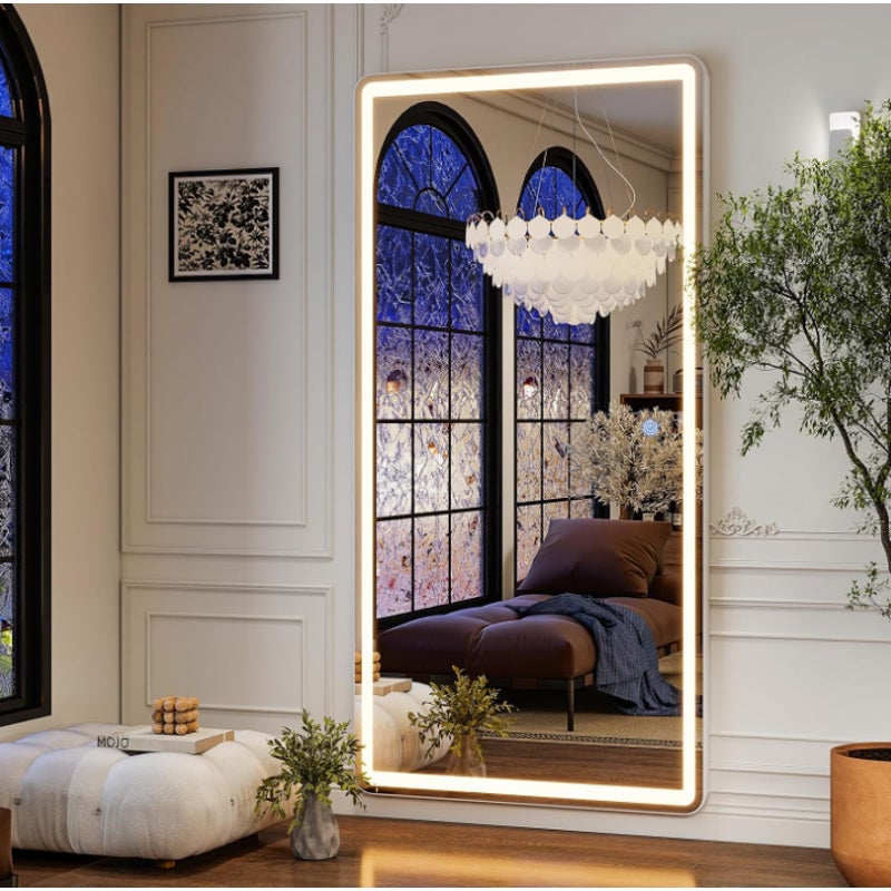 LED Full Length Mirror 71x32 inch Oversized Body Mirrors with Lights