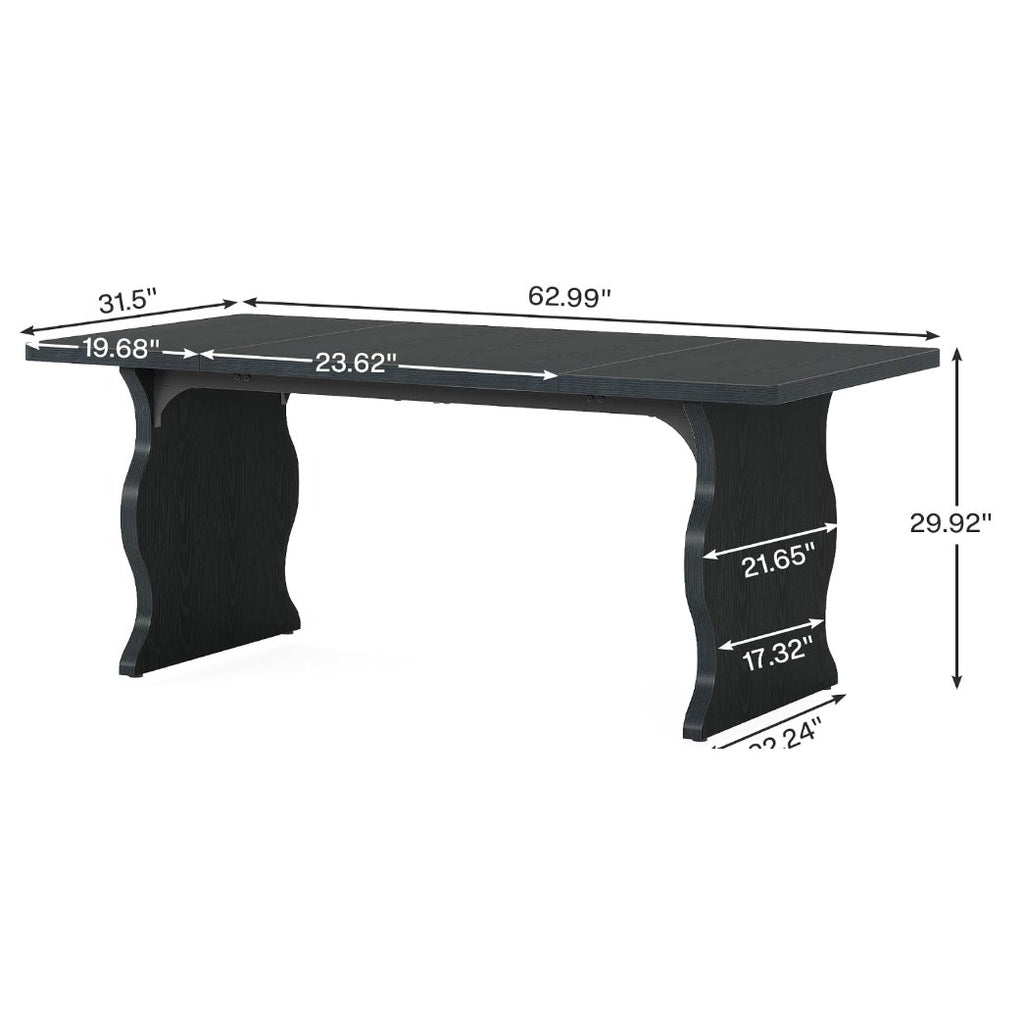 Tribesigns 63" Large Desk for Home Office, Spacious Executive Computer Desk with Ample Leg Room