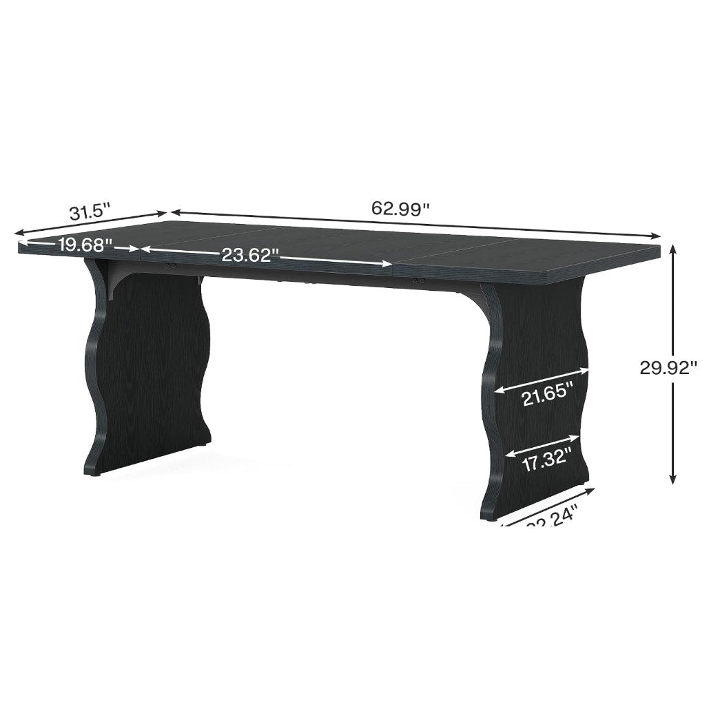 Tribesigns 63" Large Desk for Home Office, Spacious Executive Computer Desk with Ample Leg Room