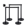 VEVOR Crowd Control Stanchion Set, Stanchion Set with 6.6 ft/2 m Black Retractable Belt