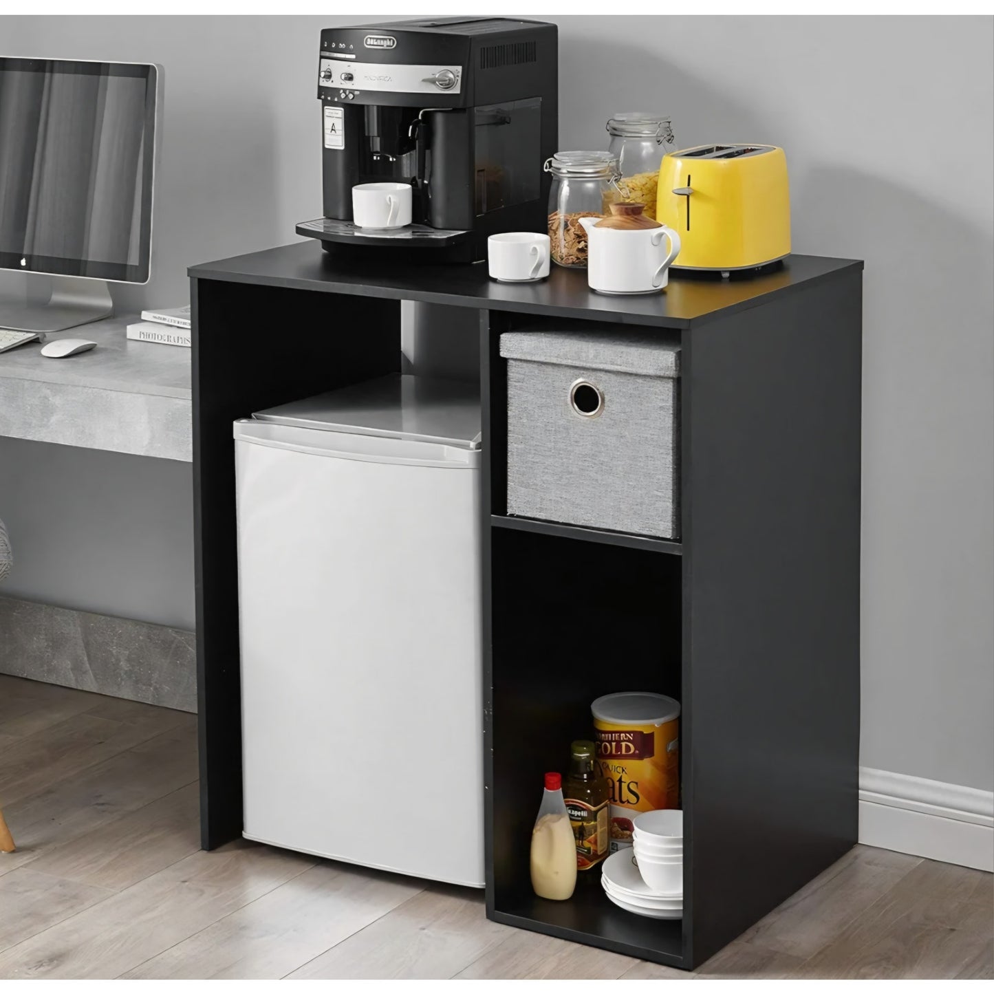Yak About It Mini Fridge Dorm Station - Black