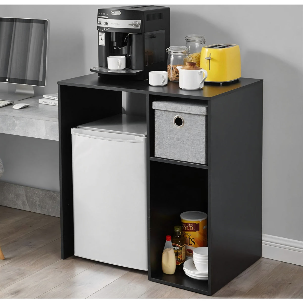Yak About It Mini Fridge Dorm Station - Black
