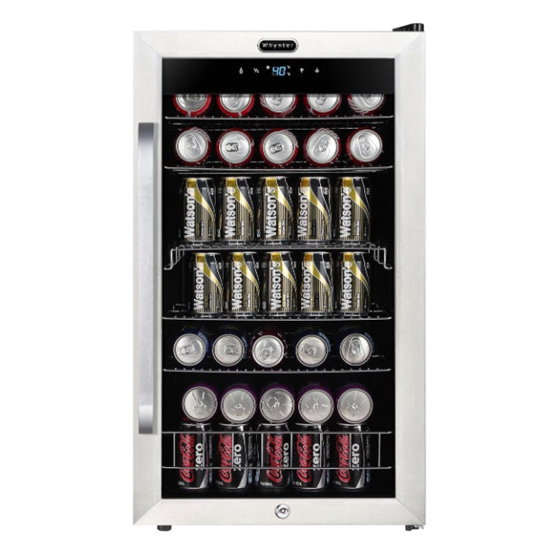 Whynter Beverage Refrigerator Mini Fridge, 136 Can, Glass Door, BR-1211DS Even Fan Forced Cooling