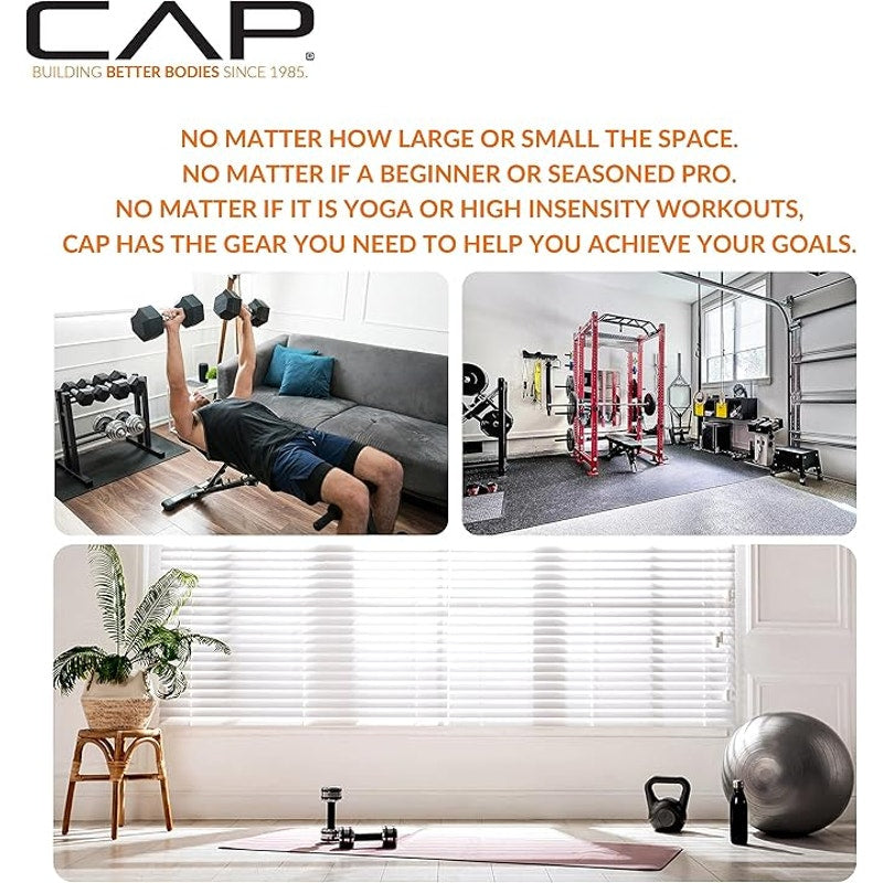 CAP Barbell Rubber Olympic Bumper Plate, 55lbs - Single, ELITE, Black