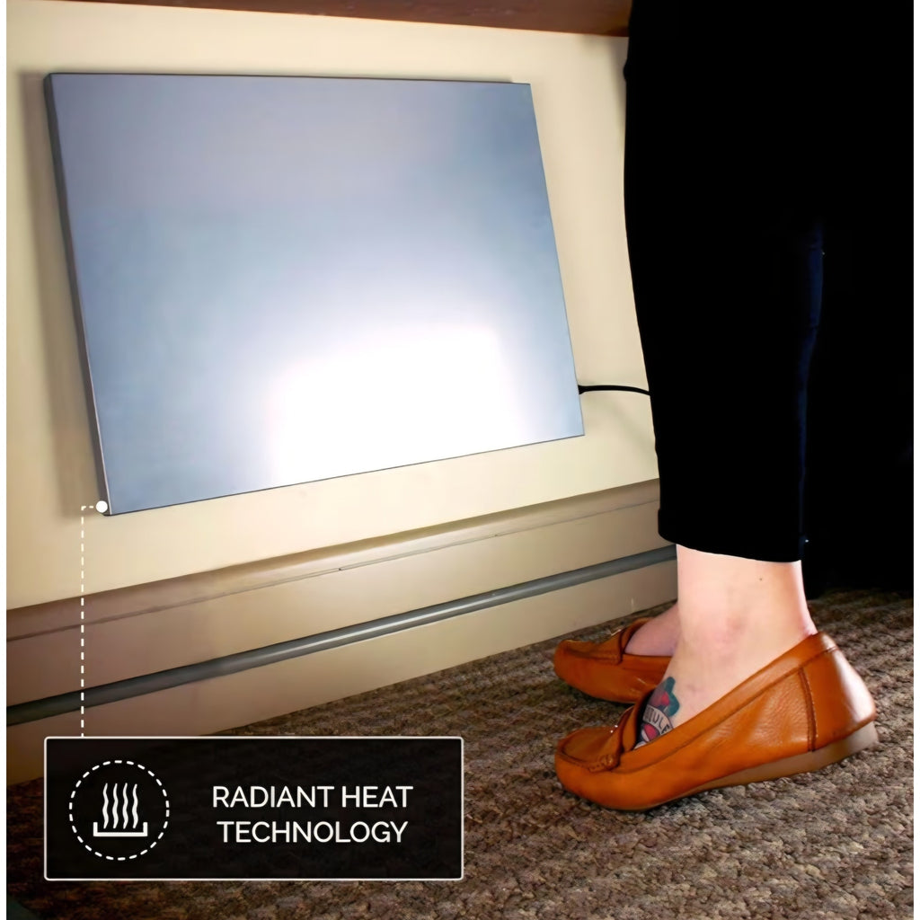 Cozy Products Cozy Legs Flat Panel Heater, Slim Low-Wattage Wall or Desk Mount Space Heater