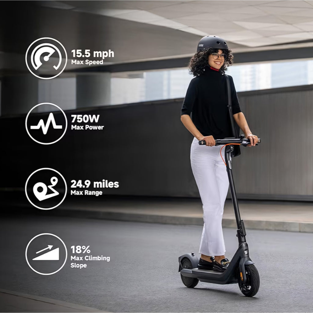 Segway Ninebot E2 Plus II/E2 Pro/E3 Pro Electric Scooter, 15.5–20 MPH (E3 Pro only)