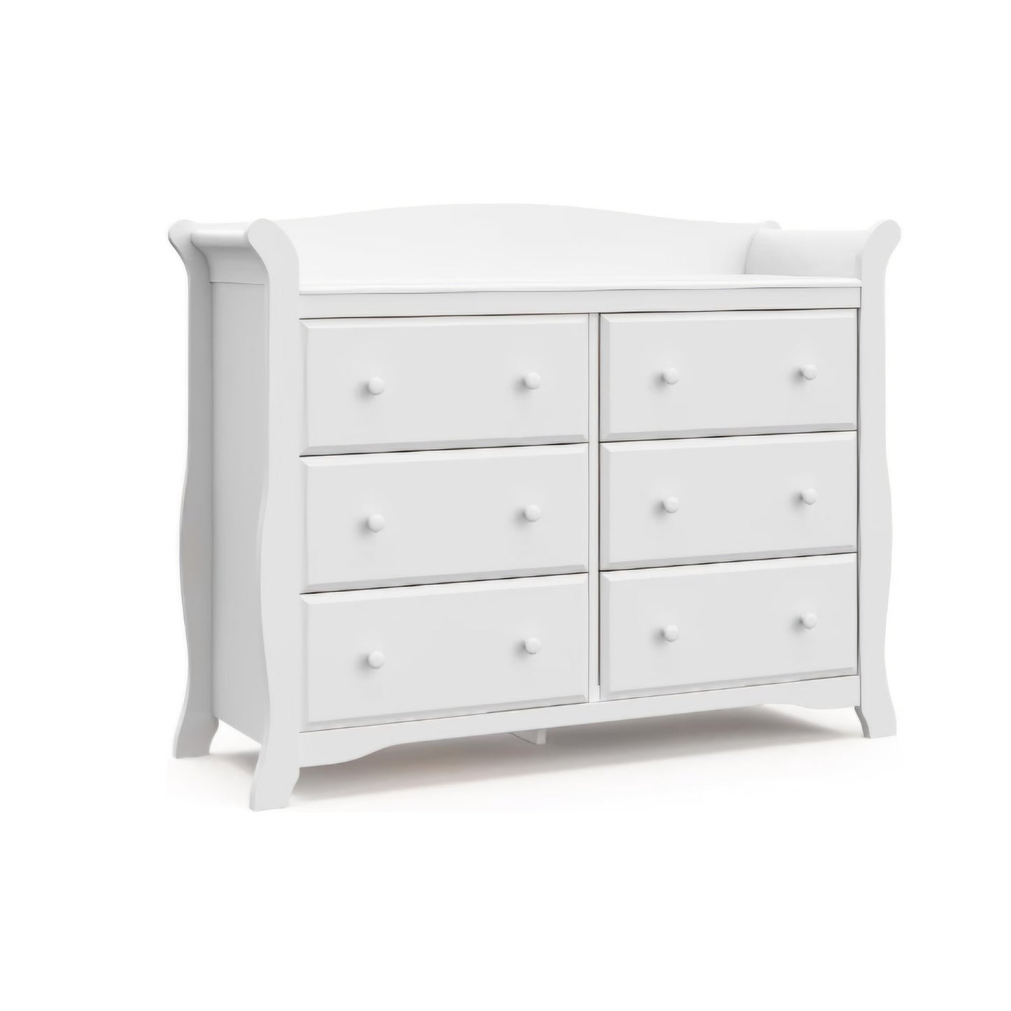 Storkcraft Avalon 6 Drawer Double Dresser, White