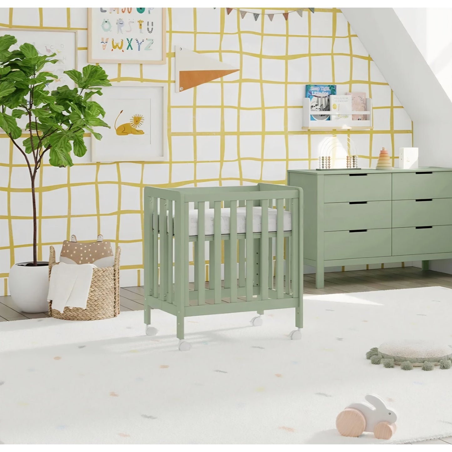Carter's by DaVinci Colby Grow 6-in-1 Convertible Crib - Portable Bassinet, Full-Size Baby Crib w