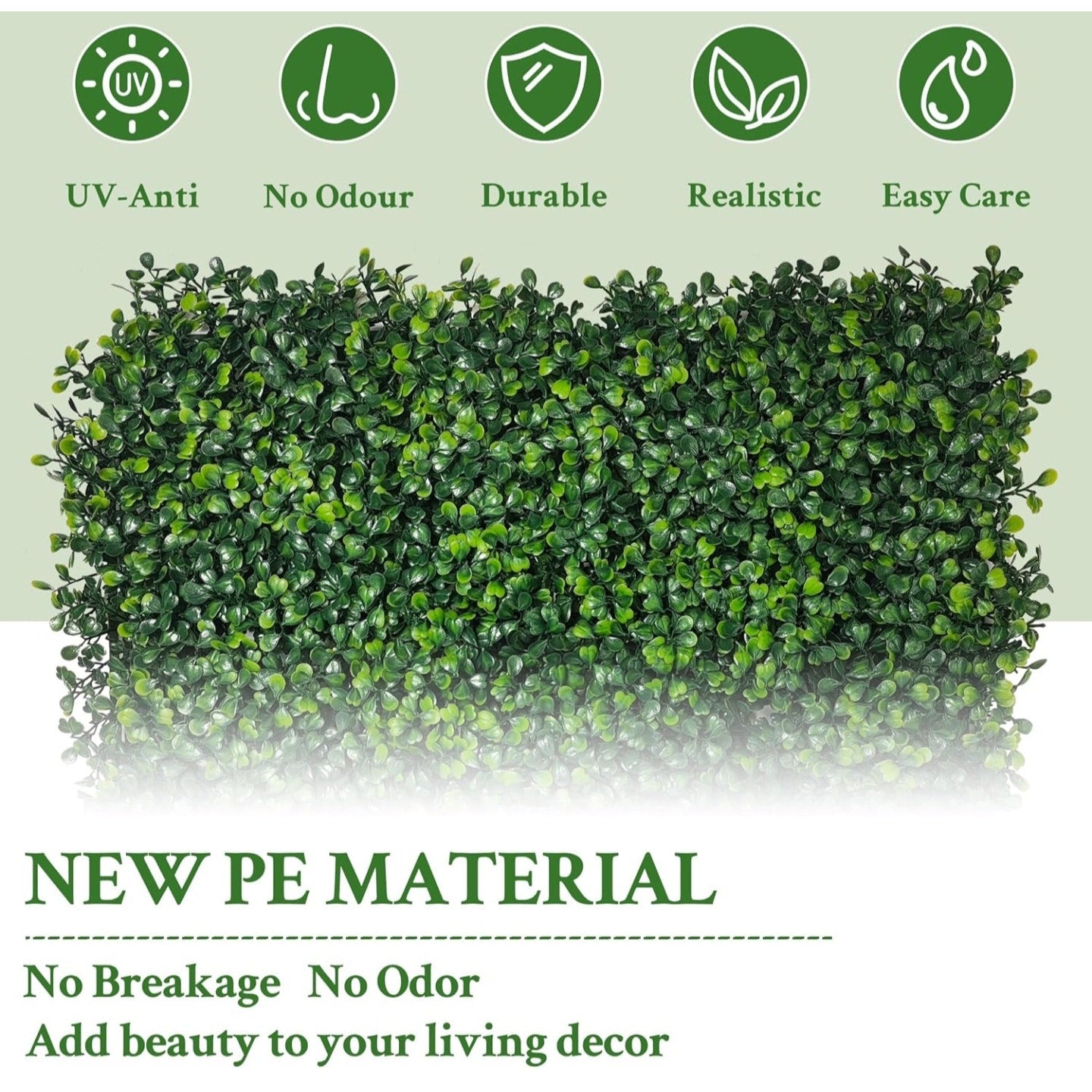 Artificial Ivy Privacy Fence Screen: 72"x 144" (72 SQFT) 4-Layer Leaf UV