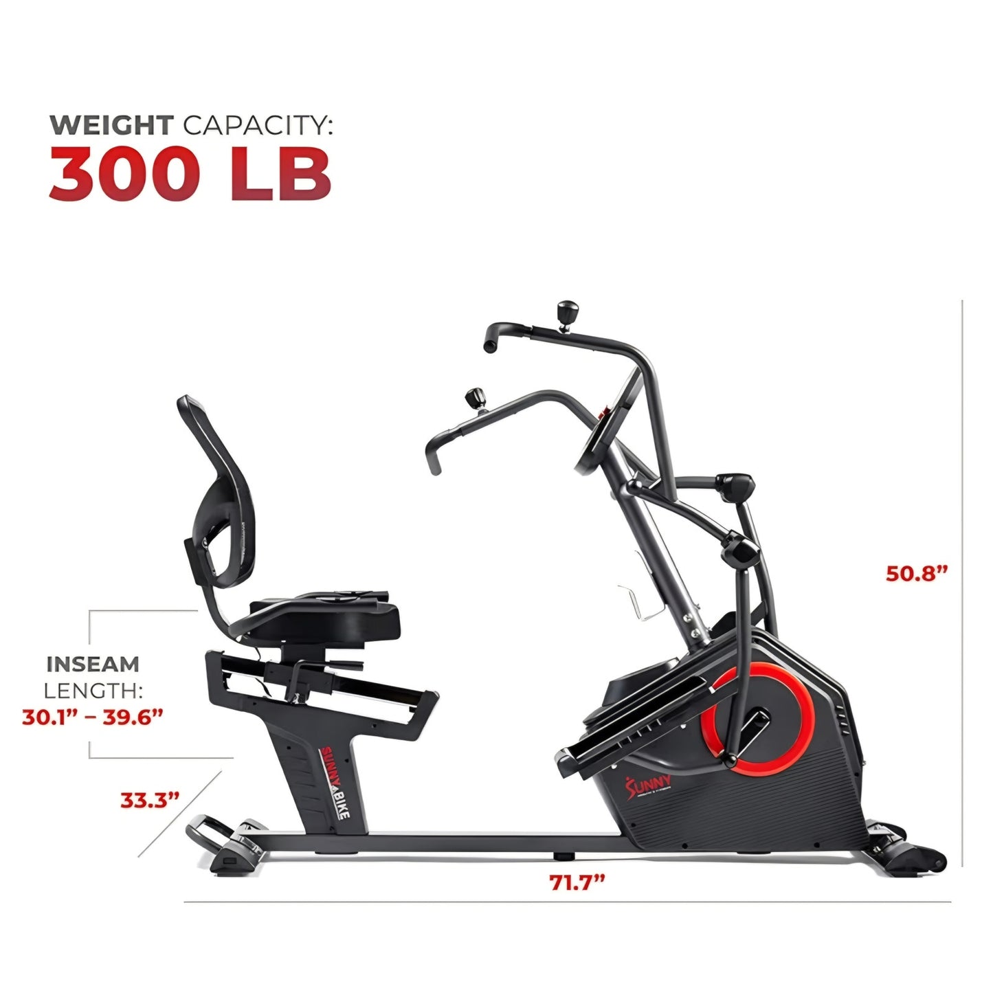 Sunny Health & Fitness Elite Recumbent Cross Trainer & Elliptical Machine with Arm Exercisers