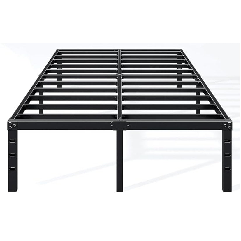 Hafenpo 16 Inch Full Bed Frame, Under Bed Storage, Black | Sturdy Metal Platform Full Size