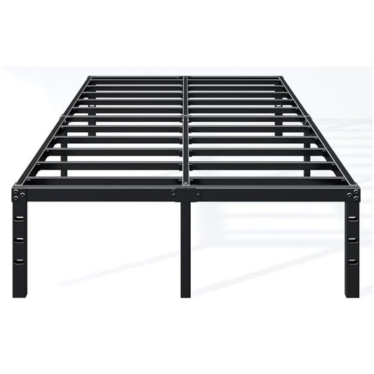 Hafenpo 16 Inch Full Bed Frame, Under Bed Storage, Black | Sturdy Metal Platform Full Size
