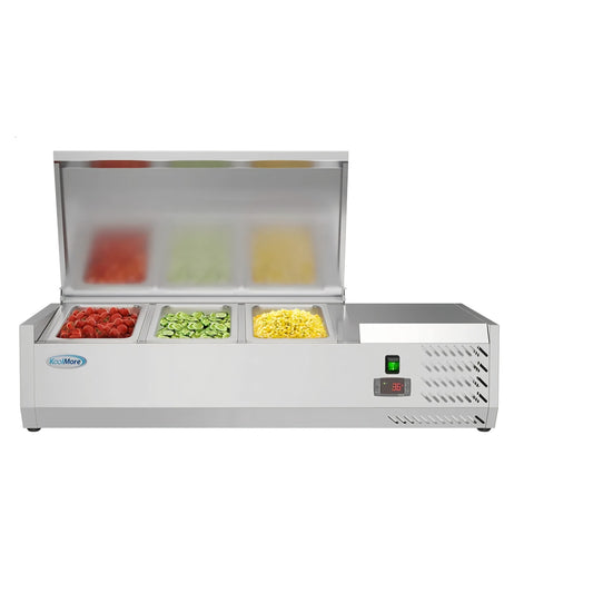 KoolMore SCDC-3P-SG Commercial-Refrigerator, 40 Inch, Silver
