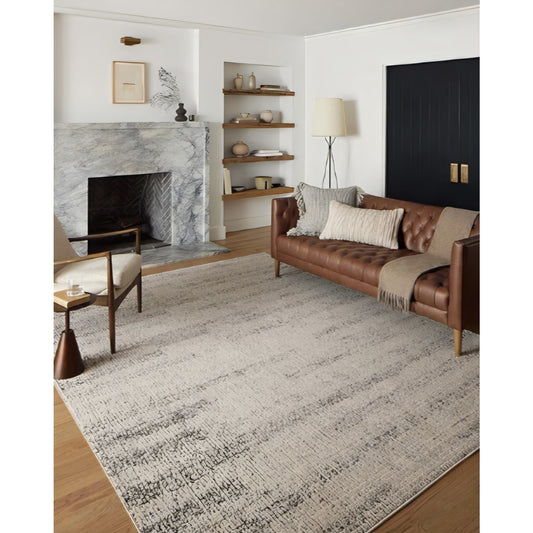 Loloi Darby Collection DAR-02 Oatmeal/Charcoal 6'-7" x 9'-3" Area Rug