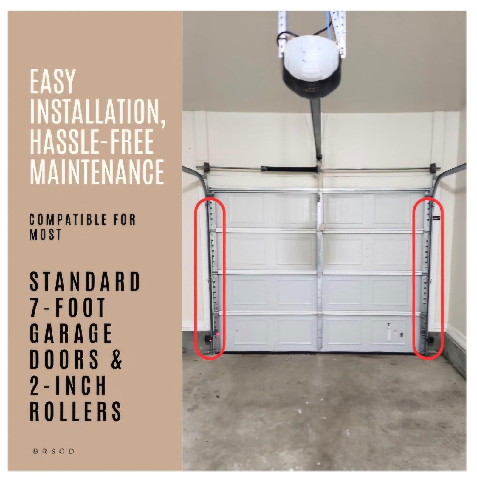 Universal Garage Door Vertical Track Set Kit for Garage Doors, Rails