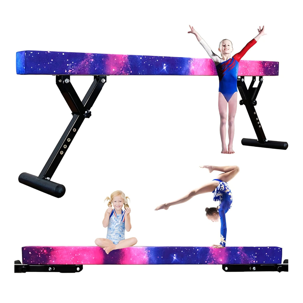 MARFULA Balance Beam 8 ft Gymnastic Beam Adjustable Height for Kids and Teenage