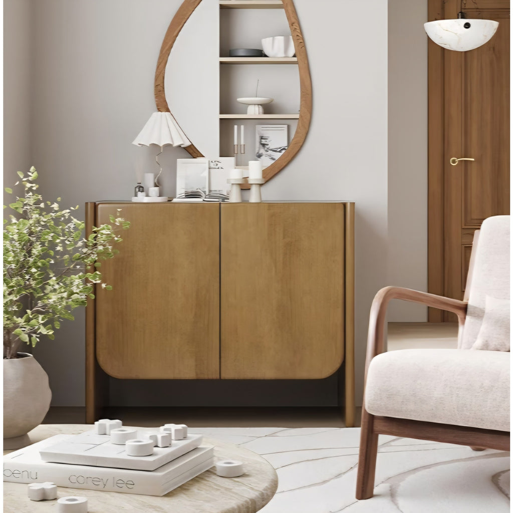Nathan James Jacala Mid Century Modern Entryway Storage Cabinet with Doors