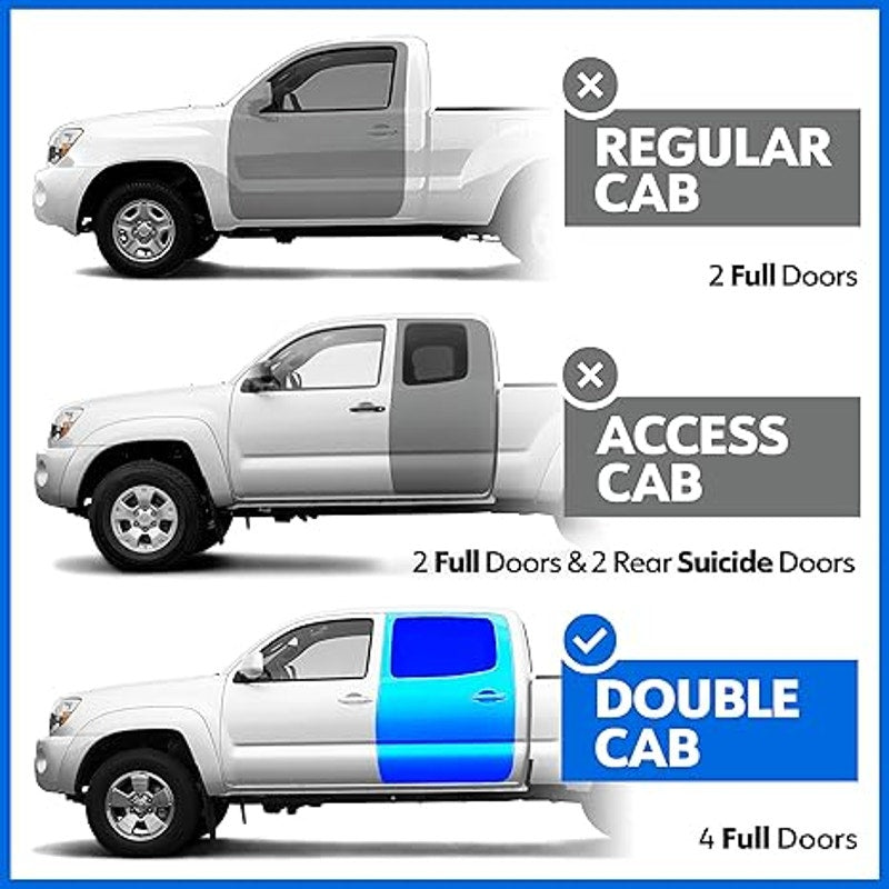Tyger Auto TG-SS2T35218 RIDER Running Boards Comp. 2005-2023 Toyota Tacoma, Access Cab  Only 3.5" W