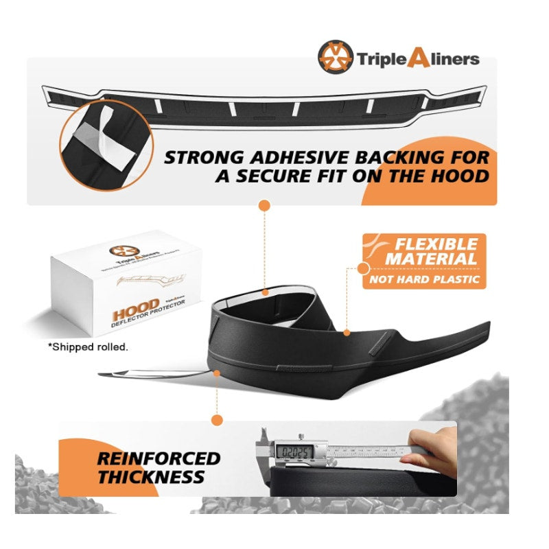 TripleAliners Hood Bug Deflector Protector for 2014-15 Chevy Silverado 1500 Hood Protector