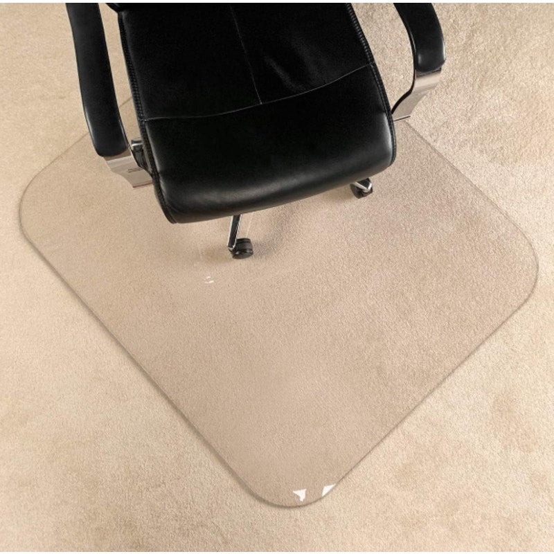 Crystal Clear 1/5" Thick 47" x 40" Heavy Duty Hard Chair Mat, Can be Used on Carpet or Hard Floor