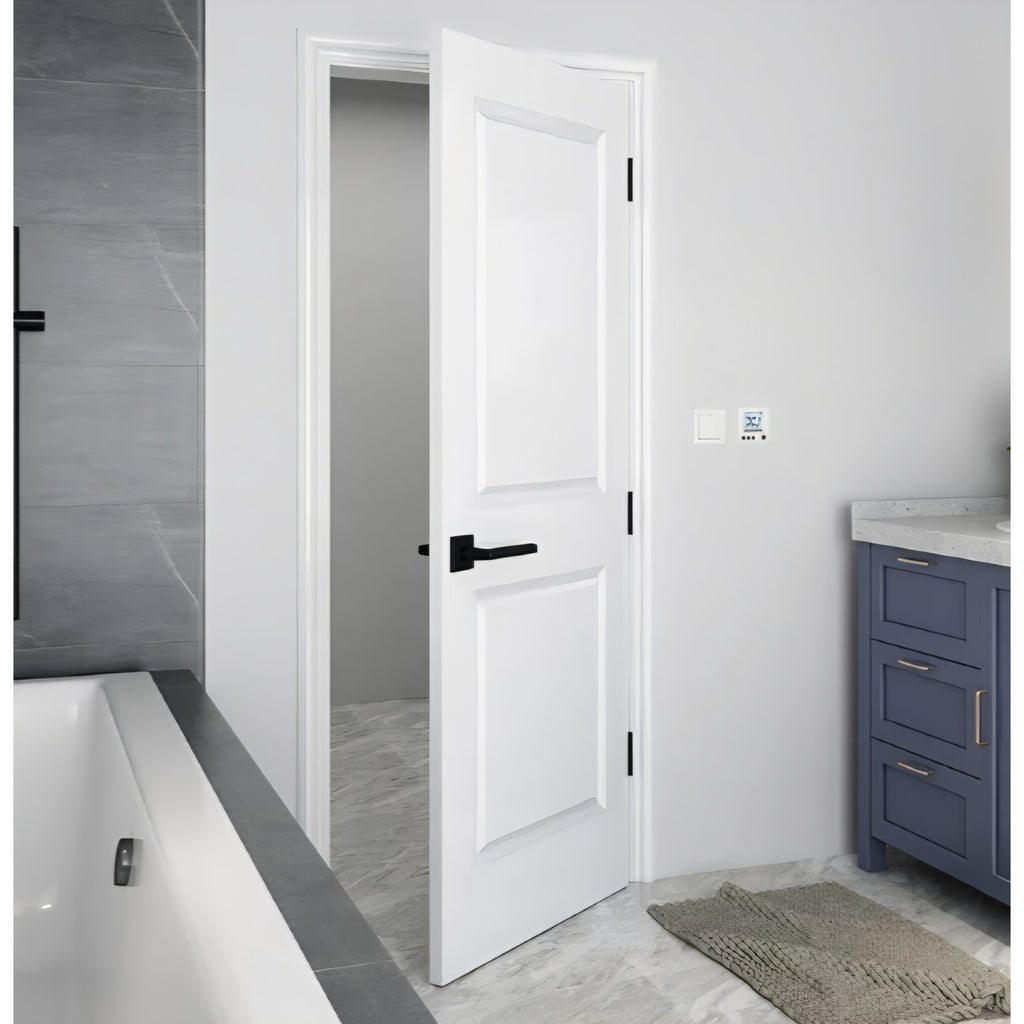 Door Slab 30x80 in Raised 2-Panel Square Top Smooth White Primed Molded Door Slab
