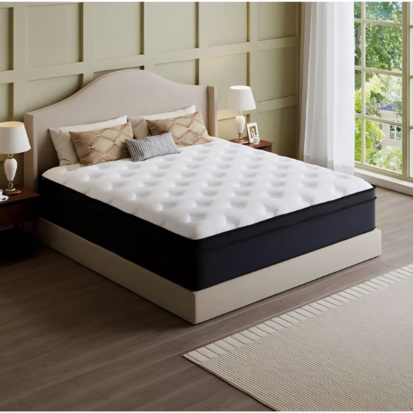 14 Inch King Size Mattress, Hybrid Memory Foam Mattress with Cooling Gel & Pocket Springs