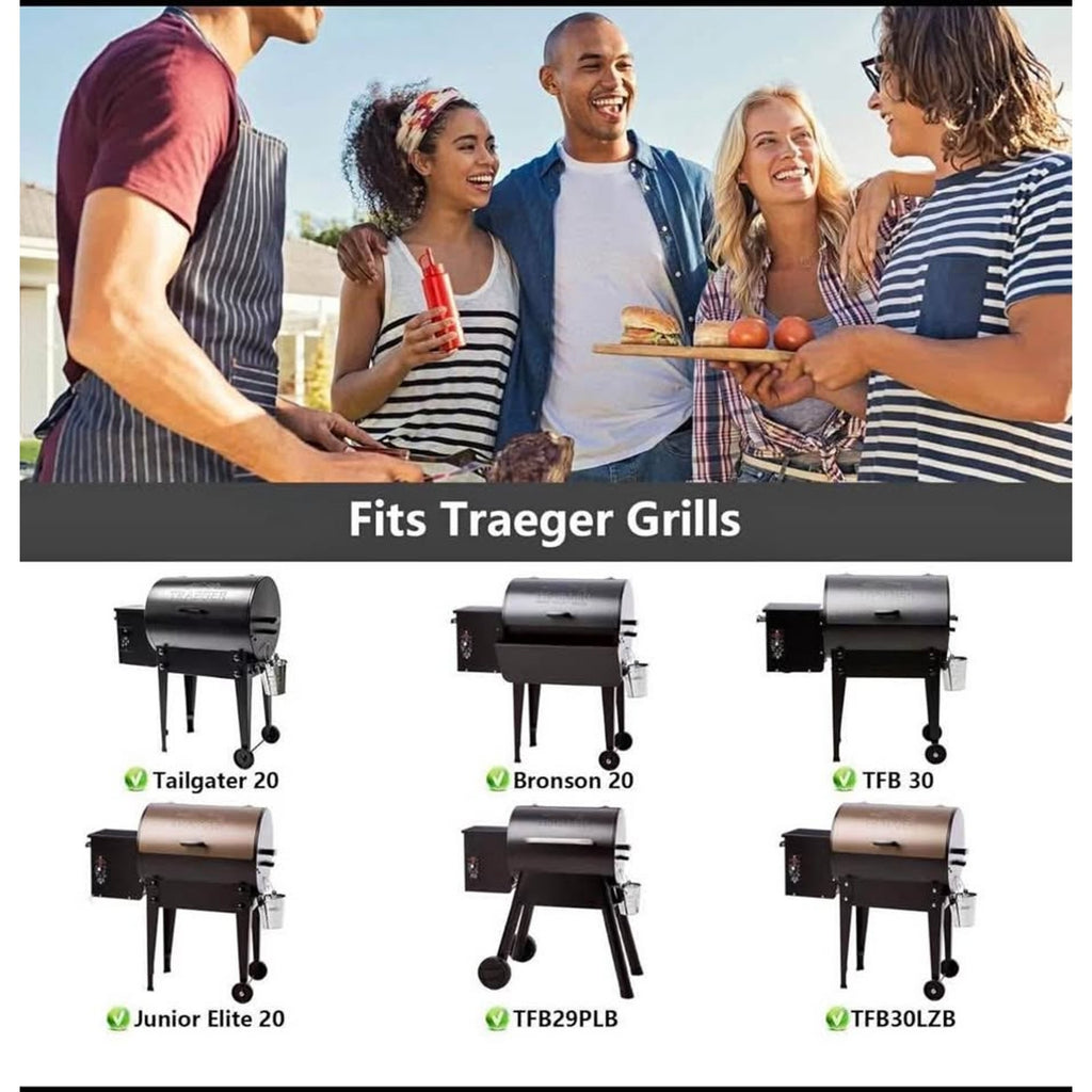 $35 obo BCA012 Stainless Grease Drip Tray Heat Baffle Diffuser Set Replacement for Traeger 22 Series