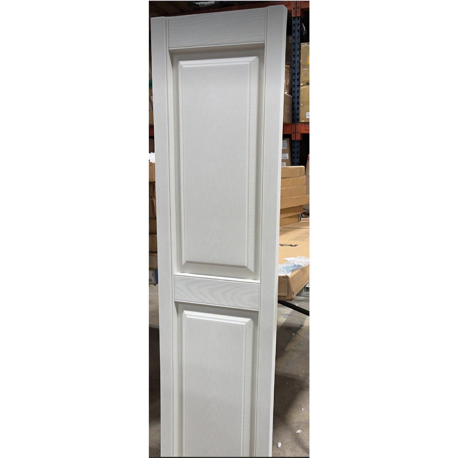 Two Equal Panels, Raised Panel Shutters, Includes Matching Installat (Per Pair) 14.75 in. W x 59 in