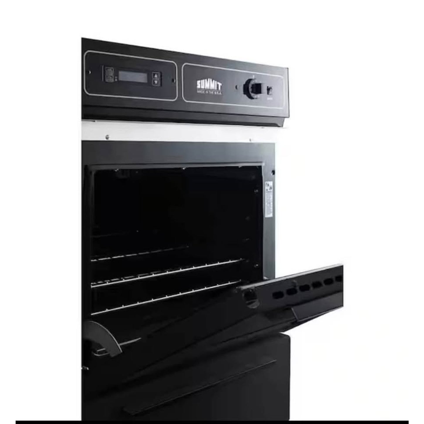 Summit Appliance 24 in. Single Gas Wall Oven in Black