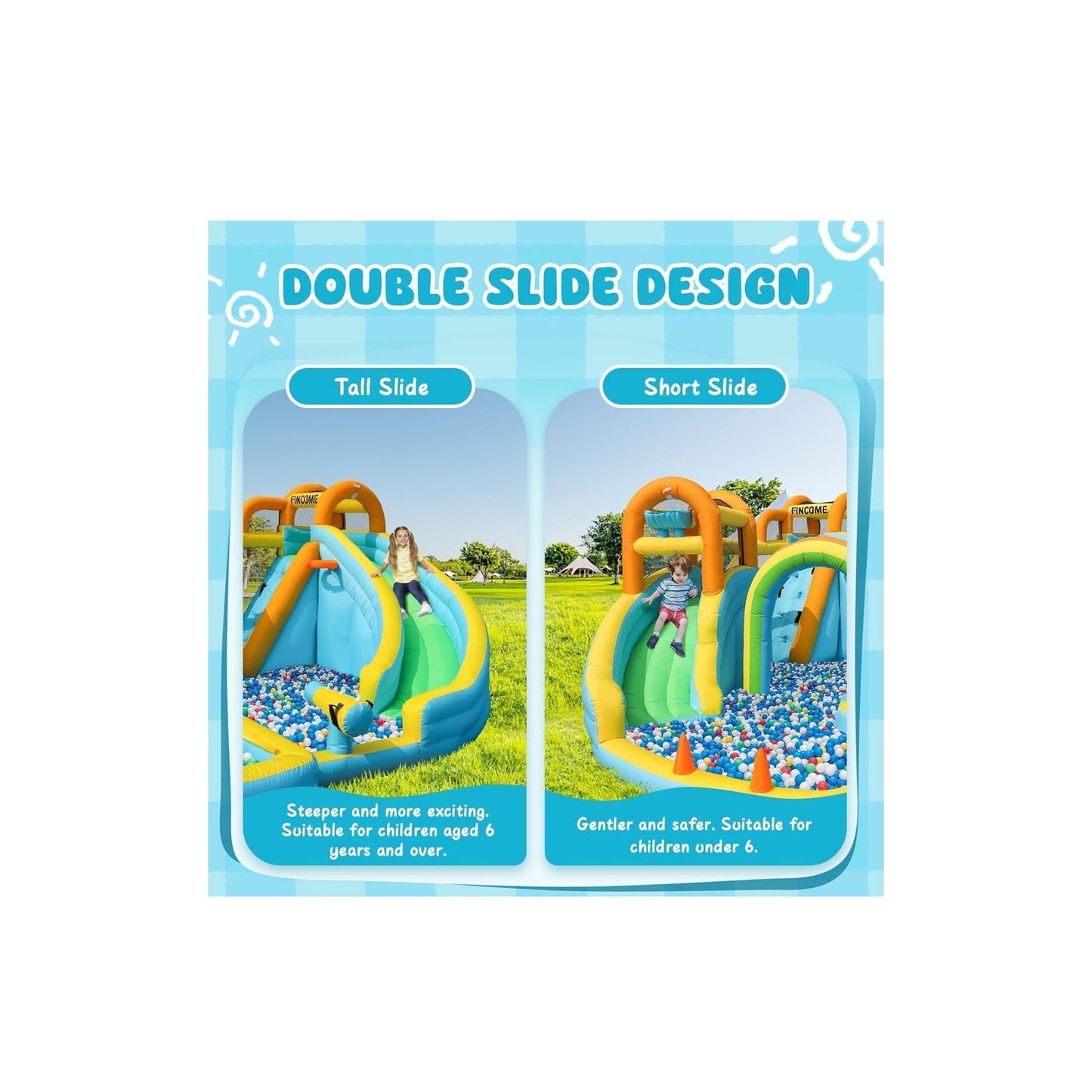 $350 OBO Inflamable water slide, Bounce House with 2 slide for kids