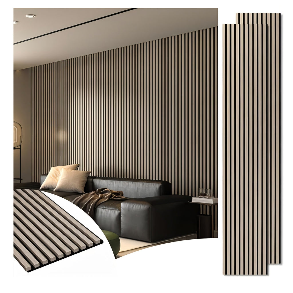 Art3d 2-Pack 108" x 12" Acoustic Wood Panels for Wall Oak