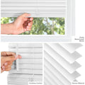 CHICOLOGY Cordless Mini Blinds, 1 Inch Vinyl Window Blinds, Child Safe, Midnight White,60" W x 48"H